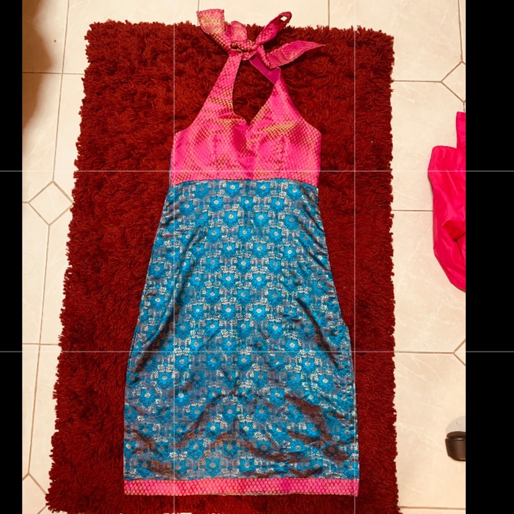 Blue and Pink Halter Salwar Kameez - DONATING ASAP